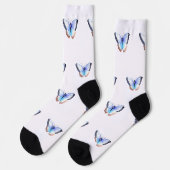 Watercolor Butterfly Pattern Socken (Linkes Detail)