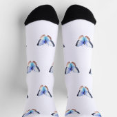Watercolor Butterfly Pattern Socken (Oben)