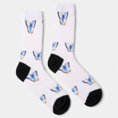 Watercolor Butterfly Pattern Socken (Rechts)