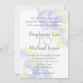 Watercolor Butterfly Periwinkle Wedding Einladung (Rückseite)