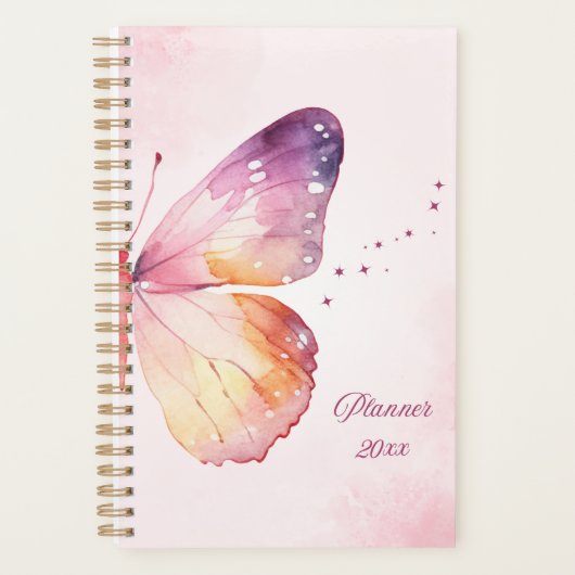 Watercolor Butterfly Planner Planer (Vorderseite)