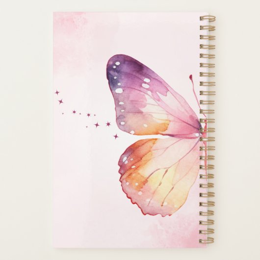 Watercolor Butterfly Planner Planer (Rückseite)