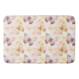 Watercolor Butterfly Whimsy Badematte