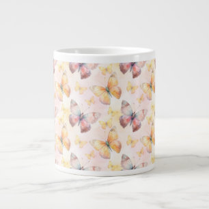 Watercolor Butterfly Whimsy Jumbo-Tasse