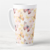 Watercolor Butterfly Whimsy Milchtasse (Linke Ecke)
