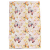 Watercolor Butterfly Whimsy Mittlere Geschenktüte (Rückseite)