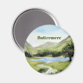 Watercolor Buttermere Lake District, England Magnet (Vorderseite/Rückseite)