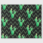 Watercolor Cactus Geschenkpapier (Flach)