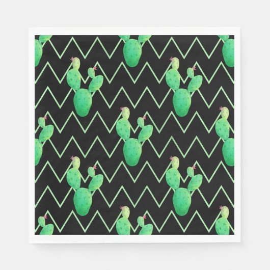 Watercolor Cactus Serviette (Vorderseite)