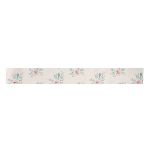 Watercolor Cactus succulents Wrapping Paper Satinband (Vorderseite)