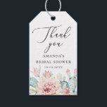 Watercolor Cactus Thank You | Desert Bridal Shower Geschenkanhänger<br><div class="desc">Add a sweet finishing touch to your bridal shower favors with this soft watercolor desert thank you tag. Featuring delicate flowers and charming cactus illustrations, this tag is perfect for boho, desert, or garden style bridal showers. Personalize it with the bride’s name and event date to create a thoughtful keepsake...</div>