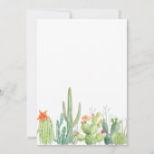 Watercolor Cactus Virtual Baby Shower Einladung (Rückseite)