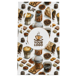 Watercolor Cafe Bakery Coffee Brand Logo Muster Kleine Geschenktüte