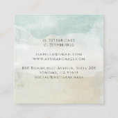 Watercolor Cake Baker Artisan Bakery Quadratische Visitenkarte (Rückseite)