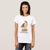 Watercolor California Quail Staat T-Shirt (Vorne ganz)