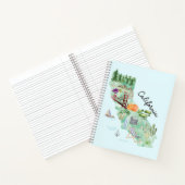 Watercolor California Staat Art Map Travel Journal Notizblock (Innenseite)