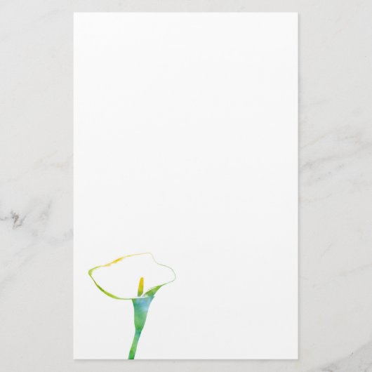 Watercolor Calla Briefpapier (Vorderseite)