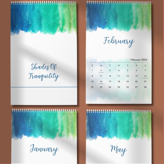 Watercolor Calm & Elegant Minimal Design Kalender