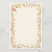 Watercolor Camellia Wedding Program Programm (Rückseite)