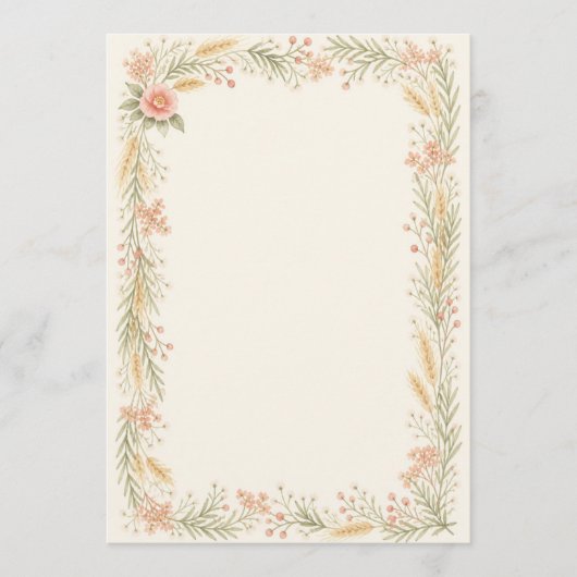 Watercolor Camellia Wedding Program Programm (Vorderseite)