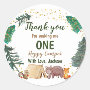 Watercolor Camper 1. Geburtstag Vielen Dank, Ihr S Runder Aufkleber
