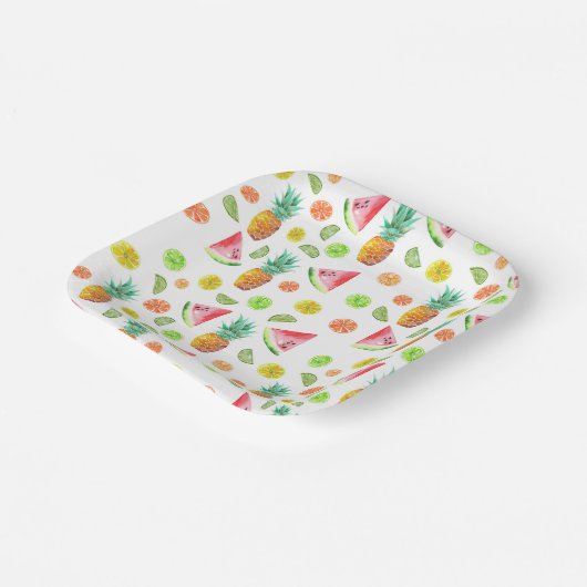 Watercolor Candied Pappteller (Gewinkelt)