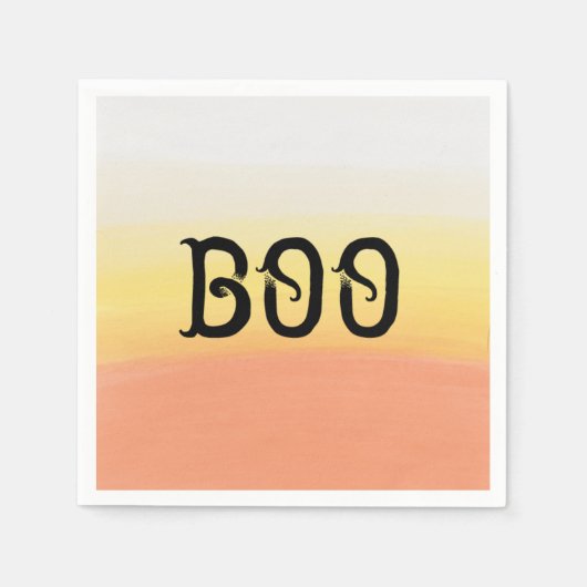 Watercolor Candy Corn Halloween Boo Serviette (Vorderseite)