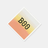 Watercolor Candy Corn Halloween Boo Serviette (Ecke)