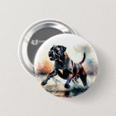 Watercolor Cane Corso dog Button (Vorne & Hinten)
