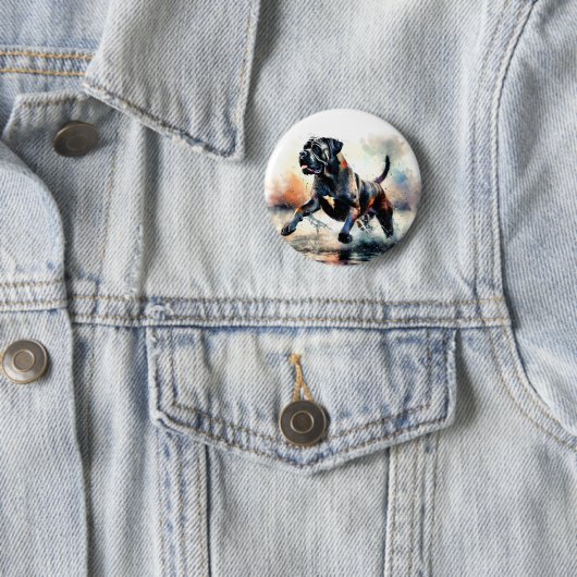 Watercolor Cane Corso dog Button (Beispiel)