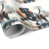 Watercolor Cane Corso dog Geschenkpapier (Rolleneckpunkt)