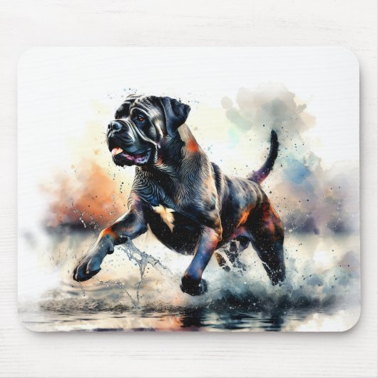 Watercolor Cane Corso dog Mousepad (Vorne)