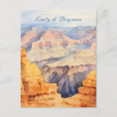 Watercolor Canyon Wüste Hochzeitsdetails Begleitkarte (Rückseite)