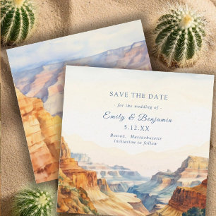 Watercolor Canyon Wüste Nationalpark Hochzeit Save The Date