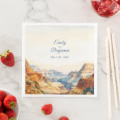 Watercolor Canyon Wüste Nationalpark Hochzeit Serviette (Beispiel)