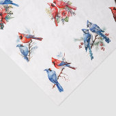 Watercolor Cardinals Blue Birds Elements Decoupage Seidenpapier (Ausschnitt)