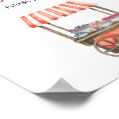 watercolor cart berry \ Guest book Poster (Ecke)