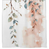 Watercolor Cascading Eucalyptus Branches Duschvorhang (Vorderseite)