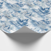 Watercolor Castles Wrapping Paper Geschenkpapier (Ecke)