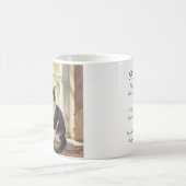 Watercolor Cat, Flowers and Poem Kaffeetasse (Mittel)