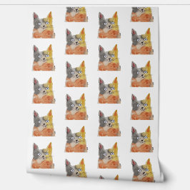 Watercolor Cat Wallpaper for Cat Lovers Tapete