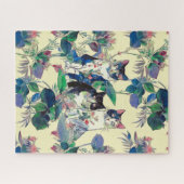 Watercolor Cats in a Garden Puzzle (Horizontal)
