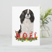 Watercolor Cavalier King Charles Weihnachten Weihn (Stehend Vorderseite)