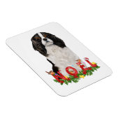 Watercolor Cavalier King Charles Weihnachten Weihn Magnet (Rechte Seite)