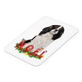 Watercolor Cavalier King Charles Weihnachten Weihn Magnet (Linke Seite)