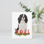 Watercolor Cavalier King Charles Weihnachten Weihn Postkarte (Stehend Vorderseite)