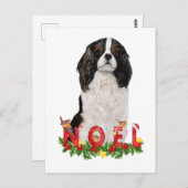 Watercolor Cavalier King Charles Weihnachten Weihn Postkarte (Vorne/Hinten)
