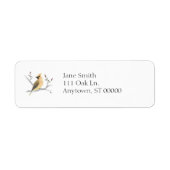 Watercolor Cedar Waxwing Address Labels (Vorne)