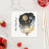 Watercolor Celestial Balloon Babydusche Serviette (Beispiel)