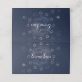 Watercolor Celestial Dark Blue Skies Platzkarte (Außenseite Aufgefaltet)